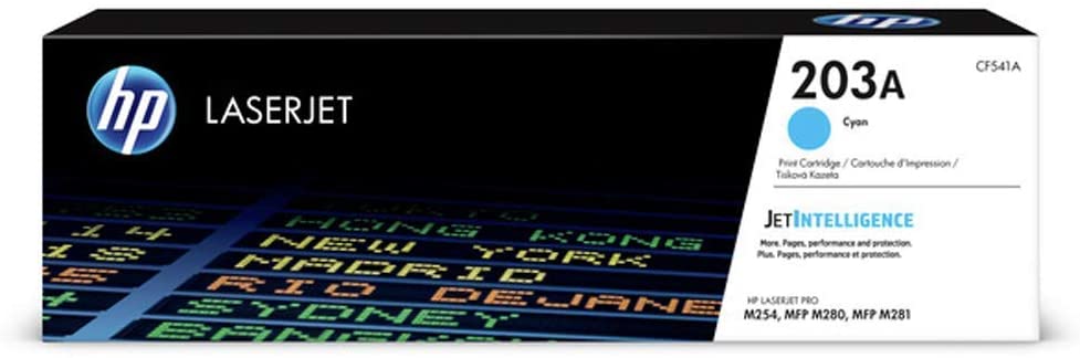 HP 203A CF541A Toner Cyan Authentique pour HP Color LaserJet Pro M254 / M280 / M281 HP 203A CF541A Toner Cyan Authentique pour HP Color LaserJet Pro M254 / M280 / M281